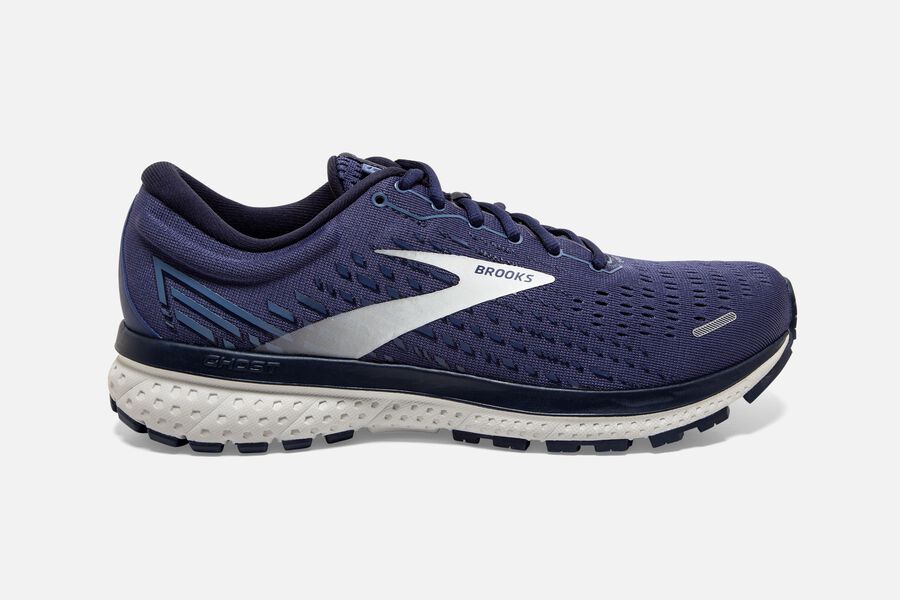 Mens Brooks Ghost 13 Road Shoes Deep Cobalt/Grey/Navy | 806371-OEJ